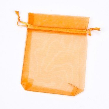 Organza Bags Orange 8 x 6 
