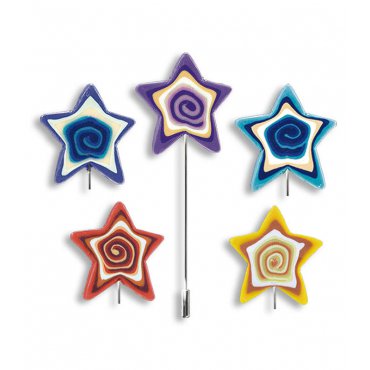 Fimo Clay Pins Star
